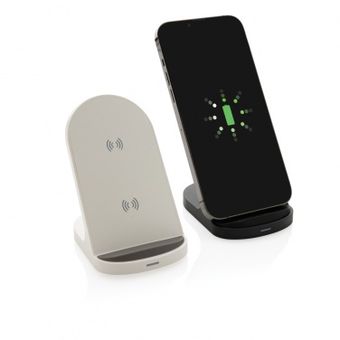 Logotrade Werbegeschenke das Foto: 15W Wireless Ladehalter aus RCS recyceltem Kunststoff