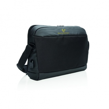 Logotrade Werbegeschenke das Foto: Madrid RFID USB 15.6" Laptoptasche, PVC-frei