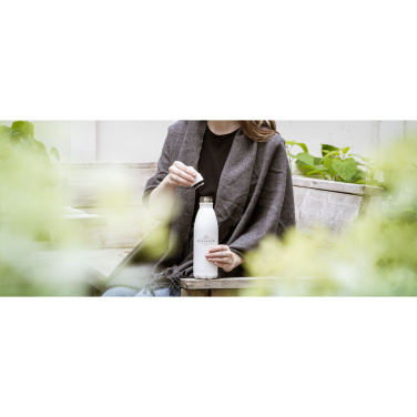 Logotrade Werbeartikel das Foto: Topflask Premium RCS Trinkflasche aus recyceltem Stahl