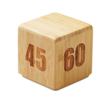 Logotrade Werbeartikel das Foto: Zeitwürfel Bambus