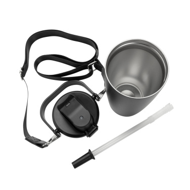 Logotrade Firmengeschenke das Foto: Avira Ayala Crossbody Duosip Becher aus RCS rec. Stahl