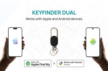 Logotrade Geschäftsgeschenke das Foto: Keyfinder Dual Schlüsselanhänger mit weltweiter Ortung