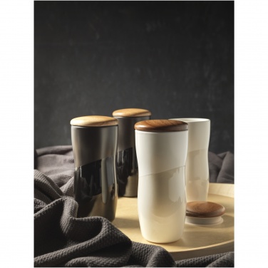 Logo trade business gift photo of: Double-walled ceramic tumbler Reno 370 ml