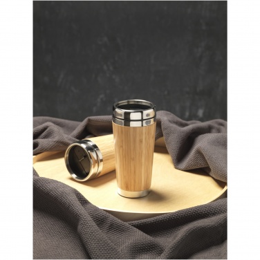 Logo trade advertising products picture of: Bambus 450 ml tumbler with bamboo outer