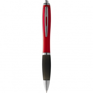 Logo trade promotional item photo of: Nash ballpoint pen coloured barrel and black grip