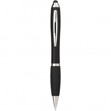 Logotrade promotional gift picture of: Nash coloured stylus ballpoint pen with black grip