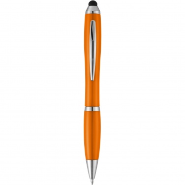 Logo trade advertising products image of: Nash stylus ballpoint pen with coloured grip