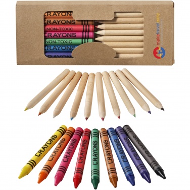 Logotrade promotional product picture of: Lucky 19-piece coloured pencil and crayon set