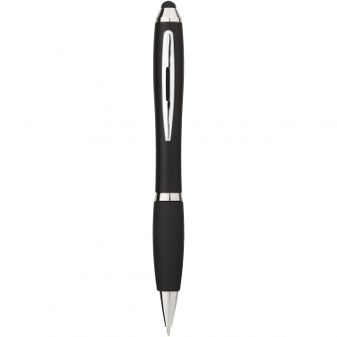 Logotrade promotional item picture of: Nash coloured stylus ballpoint pen with black grip