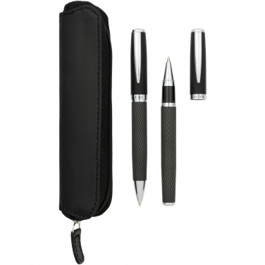 Logotrade promotional product image of: Carbon duo pen gift set with pouch