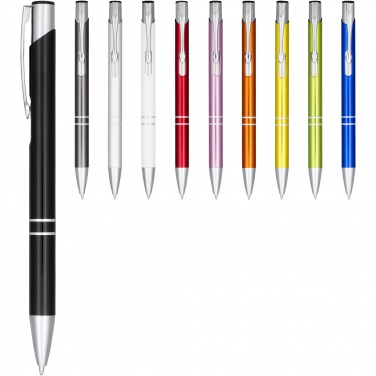 Logo trade corporate gift photo of: Moneta anodized aluminium click ballpoint pen