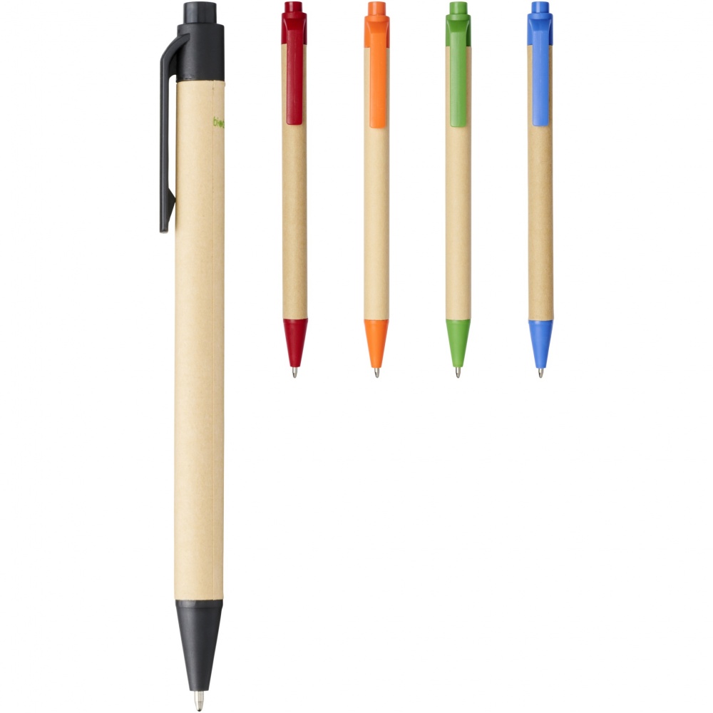 Logotrade promotional merchandise picture of: Berk recycled carton and corn plastic ballpoint pen