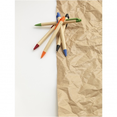 Logo trade promotional item photo of: Berk recycled carton and corn plastic ballpoint pen