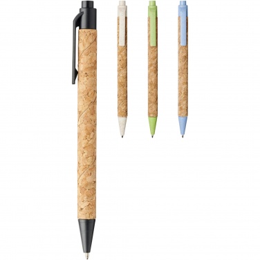 Logotrade promotional products photo of: Midar cork and wheat straw ballpoint pen