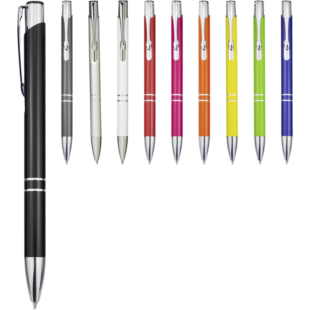 Logotrade promotional item picture of: Moneta aluminium click ballpoint pen (black ink)