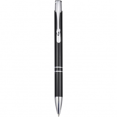 Logo trade promotional item photo of: Moneta aluminium click ballpoint pen (black ink)