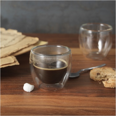Logotrade promotional item image of: Boda 2-piece glass espresso cup set