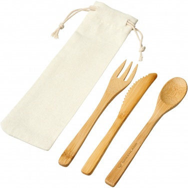 Logo trade promotional giveaways picture of: Celuk bamboo cutlery set