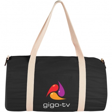 Logo trade promotional item photo of: Cochichuate cotton barrel duffel bag 25L