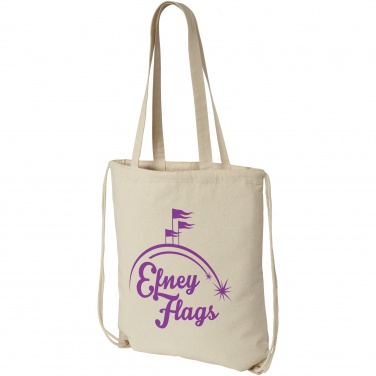 Logo trade promotional items image of: Eliza 240 g/m² cotton drawstring bag 6L