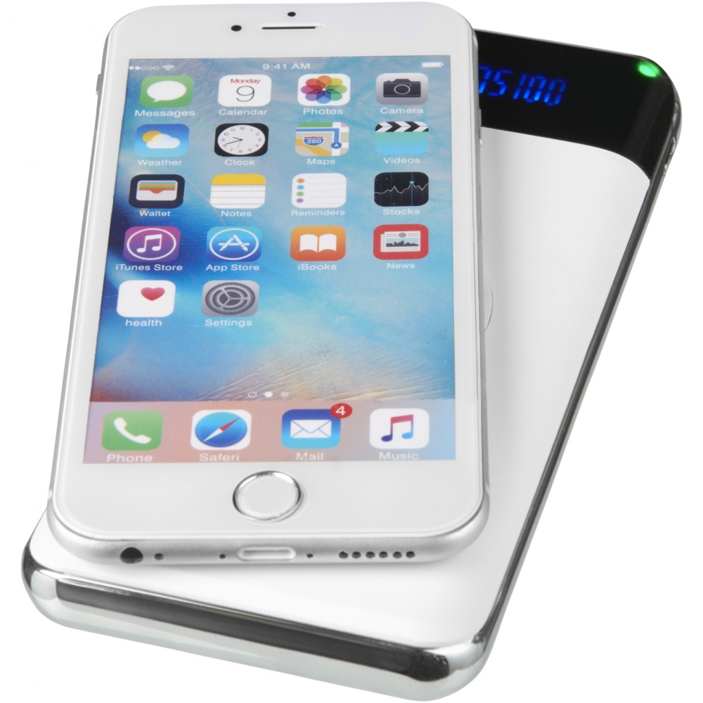 Logo trade corporate gifts picture of: Constant 10.000 mAh wireless power bank with LED