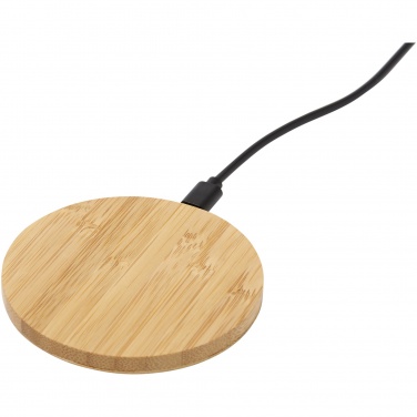 Logo trade promotional items picture of: Essence 5W bamboo wireless charging pad