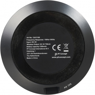 Logo trade promotional giveaways image of: Fiber 3W wireless charging Bluetooth® speaker