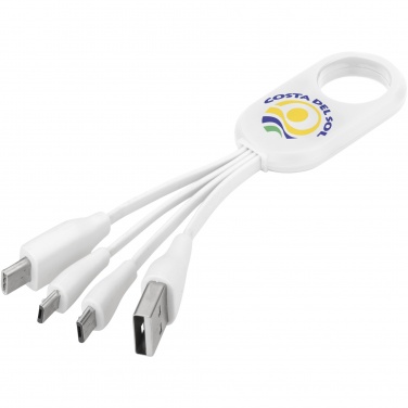 Logo trade promotional item photo of: Troup 4-in-1 charging cable with type-C tip