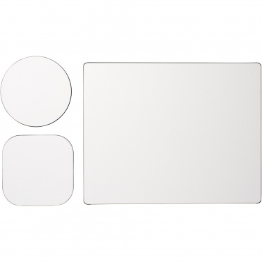 Logo trade business gift photo of: Brite-Mat® mouse mat and coaster set combo 1