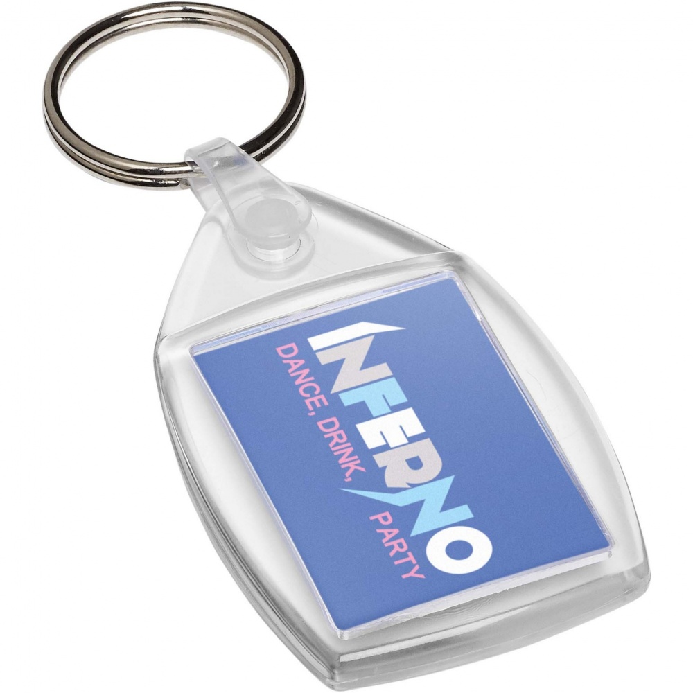 Logo trade promotional gifts picture of: Lita P6 keychain with plastic clip