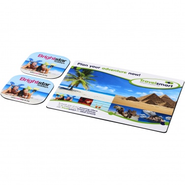 Logo trade promotional items picture of: Brite-Mat® mouse mat and coaster set combo 3