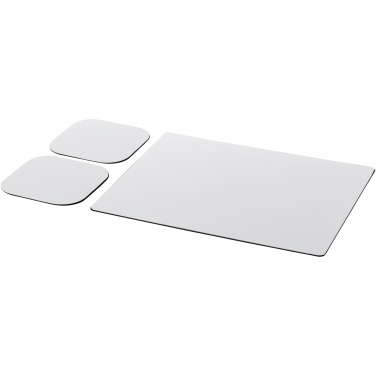 Logo trade corporate gift photo of: Brite-Mat® mouse mat and coaster set combo 3