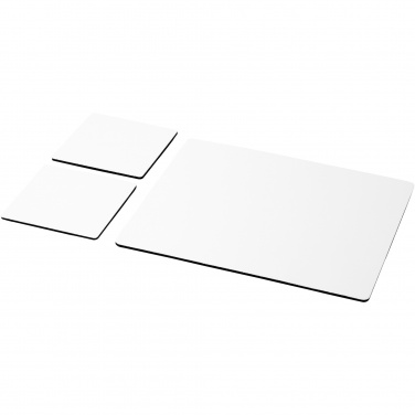 Logo trade promotional merchandise photo of: Q-Mat® mouse mat and coaster set combo 3