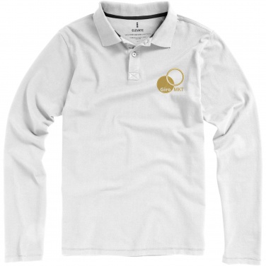 Logo trade promotional giveaway photo of: Oakville long sleeve men's polo
