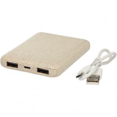 Logotrade promotional item picture of: Asama 5000 mAh wheat straw power bank