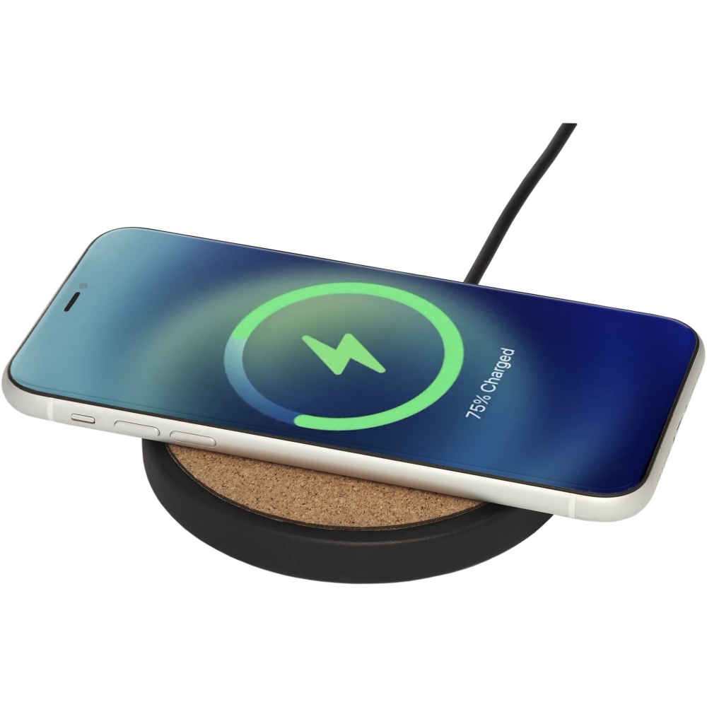 Logotrade advertising product image of: Kivi 10W limestone/cork wireless charging pad
