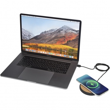 Logo trade promotional items image of: Kivi 10W limestone/cork wireless charging pad