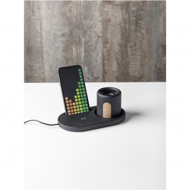 Logo trade corporate gifts image of: Klip 5W wireless charging desk organizer