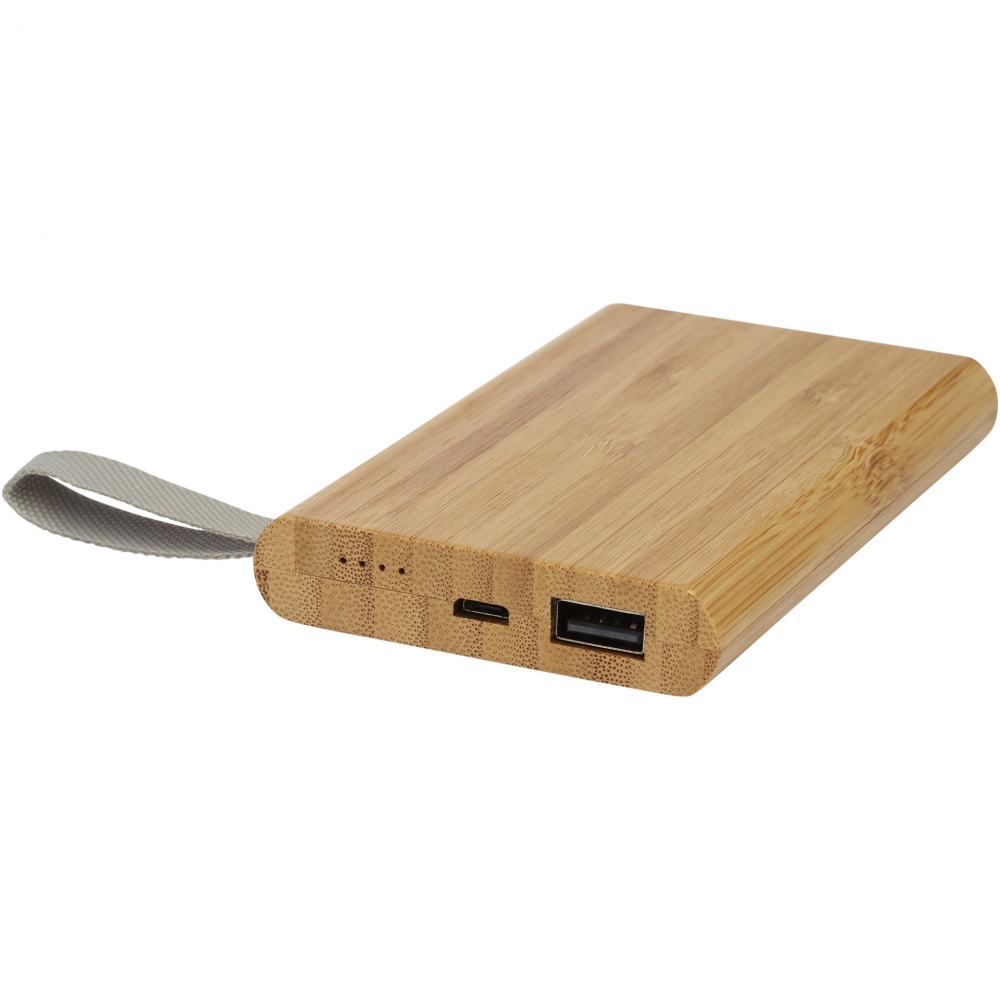 Logo trade promotional giveaways image of: Tulda 5000 mAh bamboo power bank