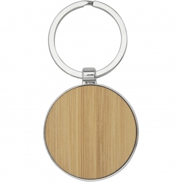 Logo trade corporate gift photo of: Nino bamboo round keychain