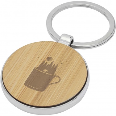 Logotrade promotional product image of: Nino bamboo round keychain