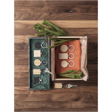 Logotrade promotional giveaway image of: Neta bamboo rectangular keychain
