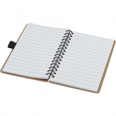 Logotrade advertising product image of: Cobble A6 wire-o recycled cardboard notebook with stone paper