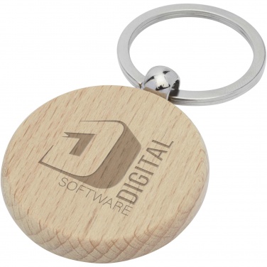 Logotrade promotional gift image of: Giovanni beech wood round keychain