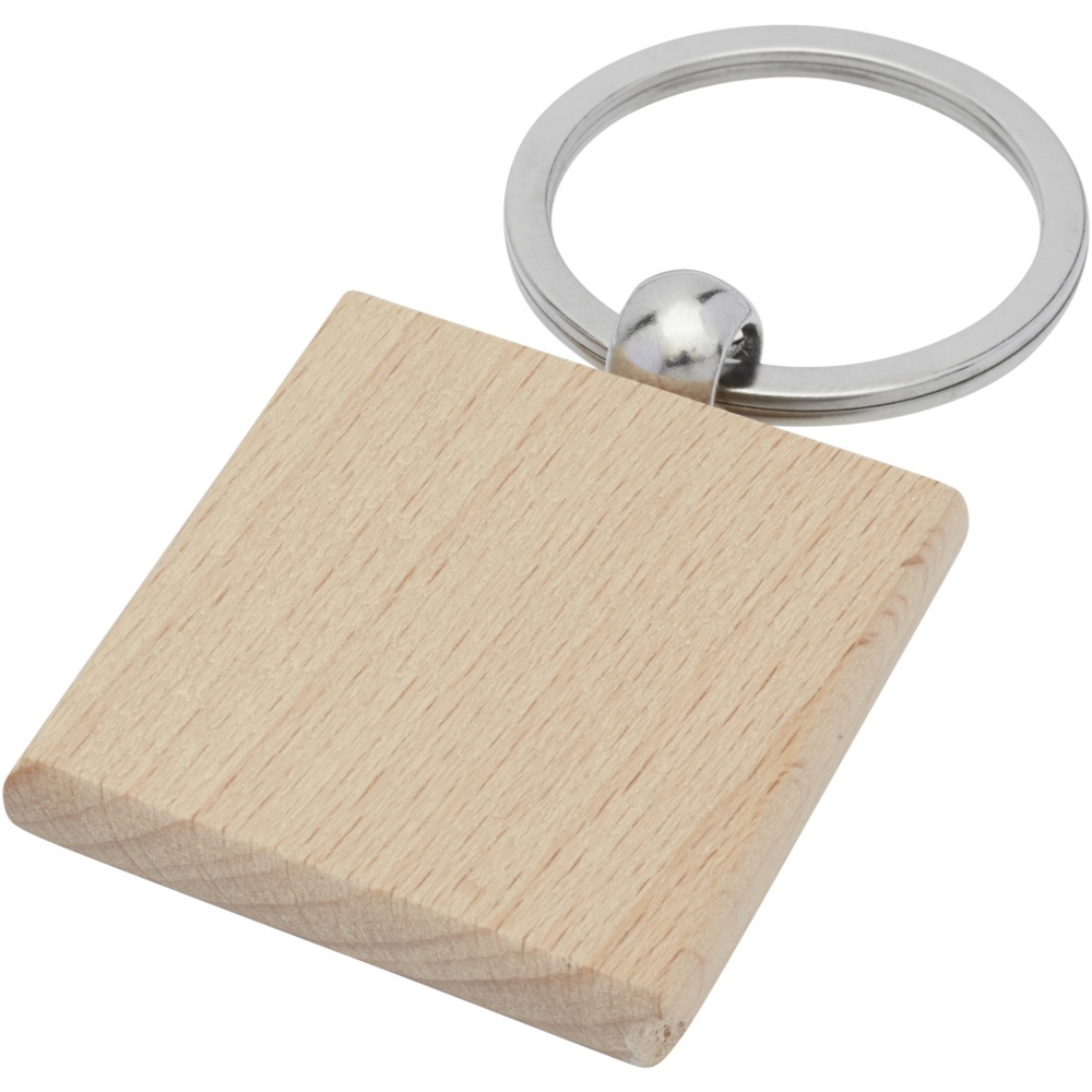 Logotrade corporate gift image of: Gioia beech wood squared keychain