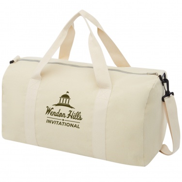 Logotrade promotional giveaways photo of: Pheebs 450 g/m² recycled cotton and polyester duffel bag 24L
