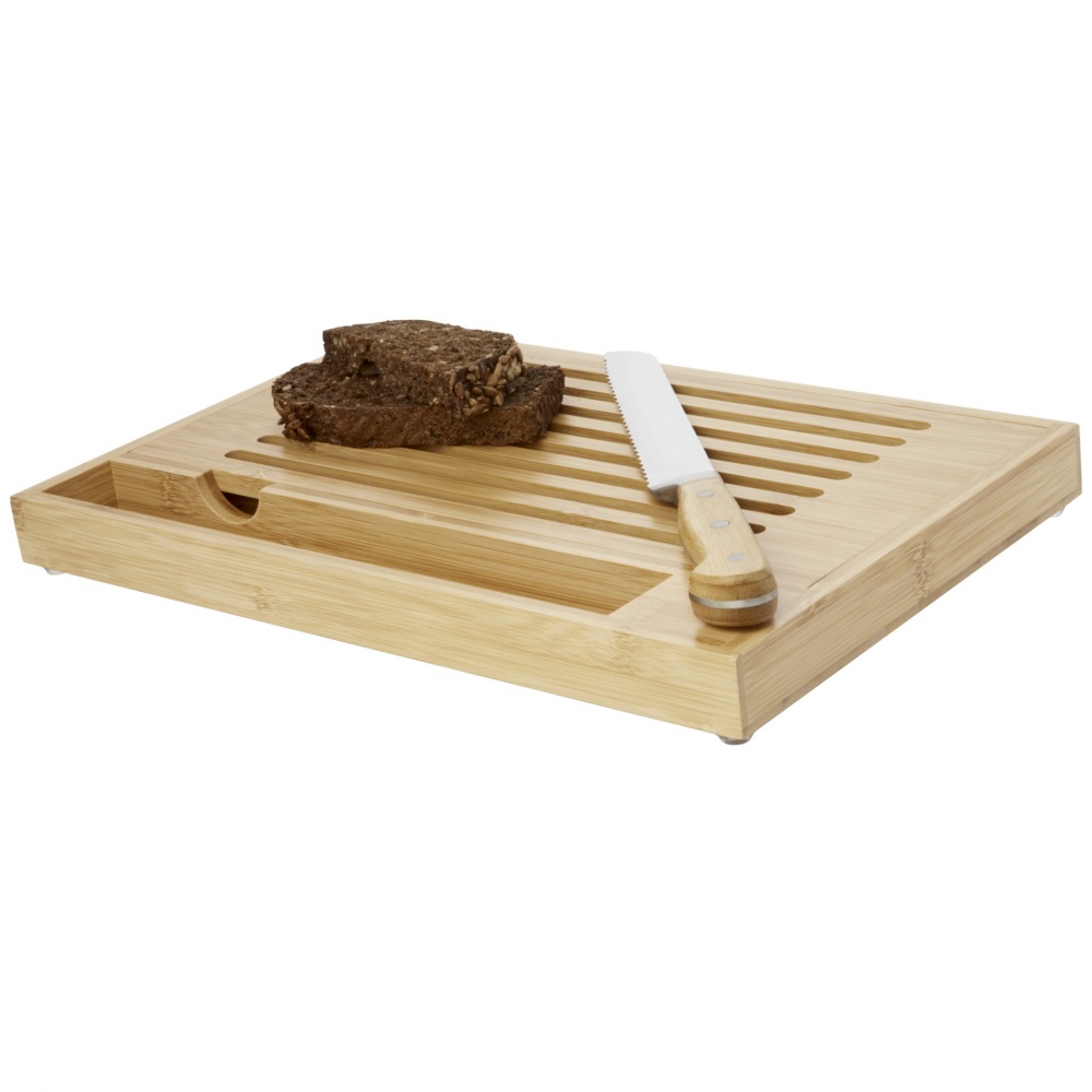 Logotrade promotional merchandise image of: Pao bamboo cutting board with knife