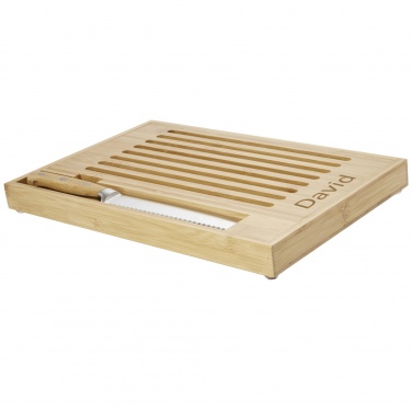 Logotrade advertising products photo of: Pao bamboo cutting board with knife