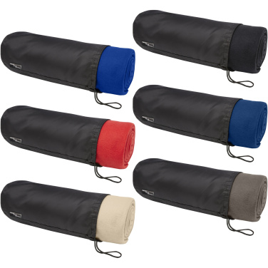 Logo trade promotional products image of: Willow GRS RPET polar fleece blanket