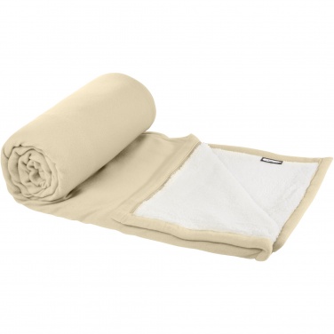 Logotrade promotional item image of: Marigold GRS certified RPET polar fleece and sherpa blanket